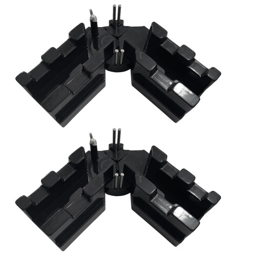 2pcs Black 2-in-1 Function Bevel Cutting Frame with Scale for Precision Cutting