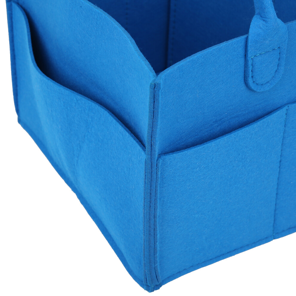 Felt Multi-Compartment Mommy Handbag For Diapers & Makeup Blue