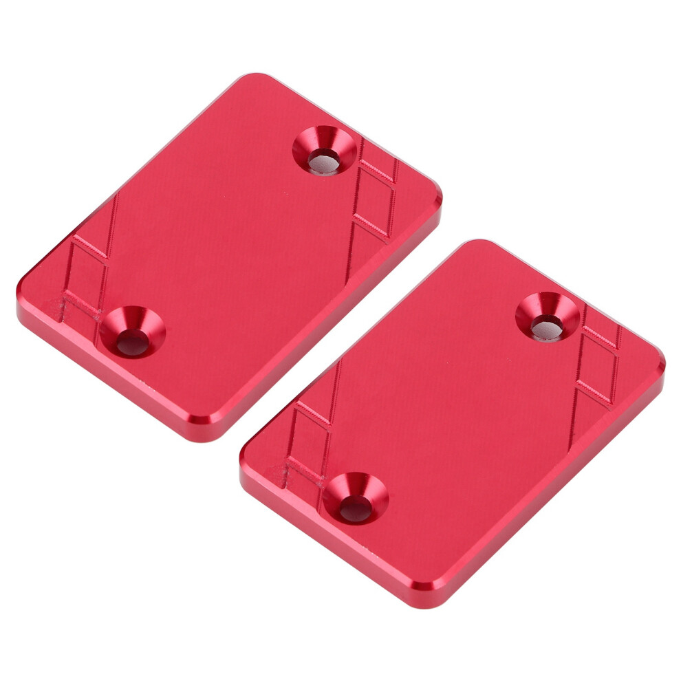 2Pcs Aluminum Brake Fluid Reservoir Covers For Honda Cb300f Cb500f Cbr500r 54X36mm Red 9351360447235