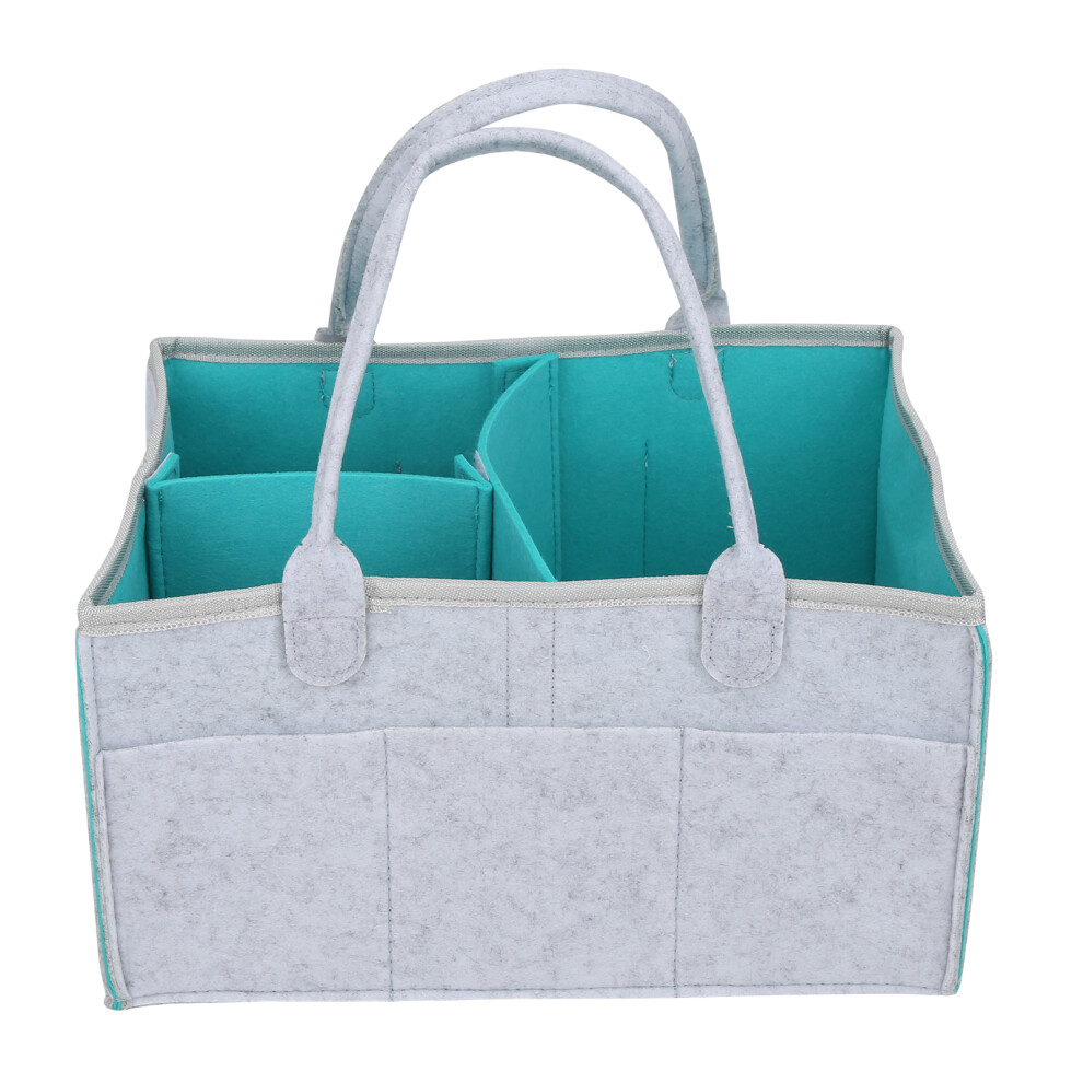 Graygreen Felt Baby Diaper Organizer With Multiple Compartments, 33Cm X 22.5Cm X 18Cm Light
