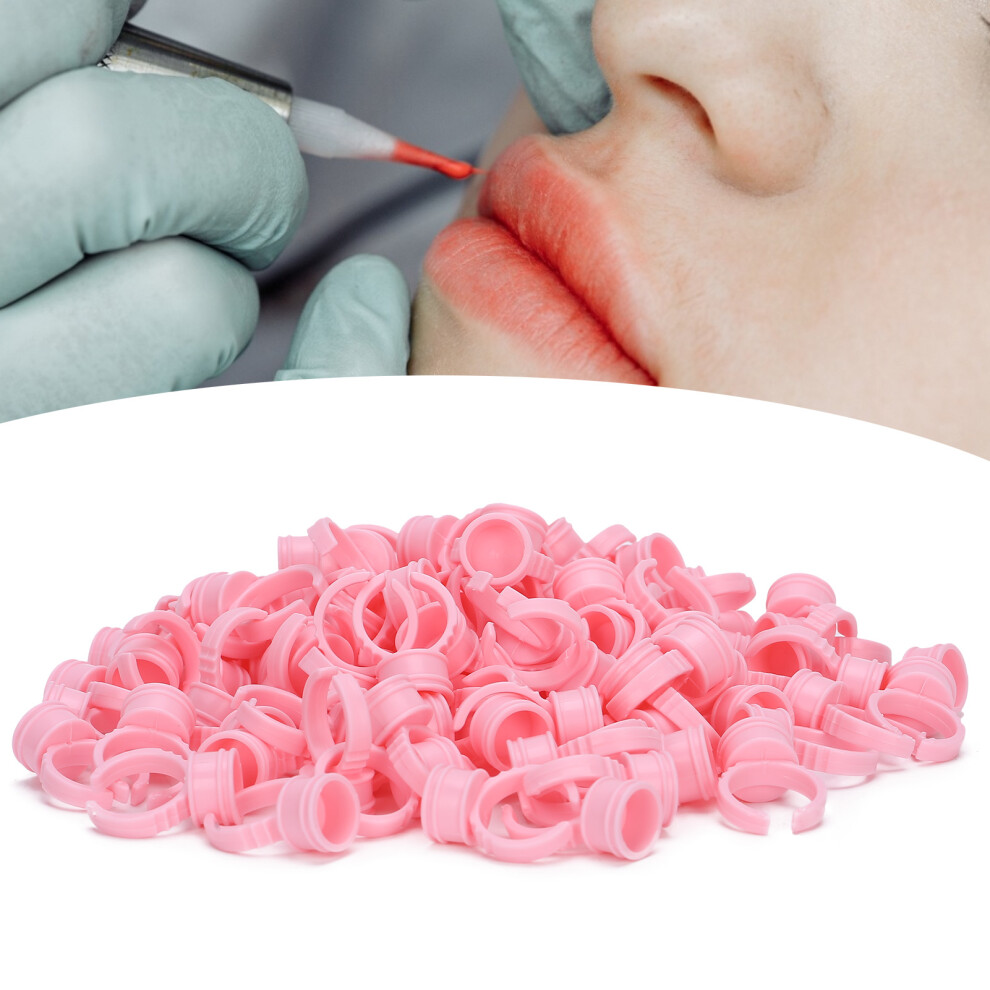Pink 1000Pcs Disposable Tattoo Ink Ring Cups 17Mm & 14Mm