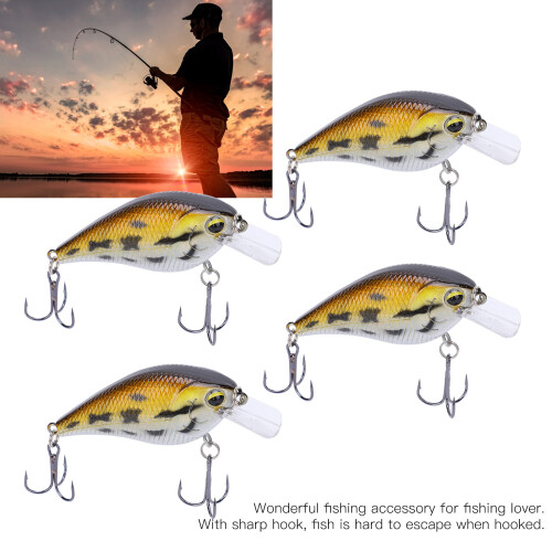 4 Stück Kunststoff-Minnow-Krankbait Köder 7cm 68g zum Angeln 2