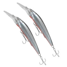 2Pcs Plastic Deep Diving Minnow Lure Bait, 18cm, 110g Fishing Accessory