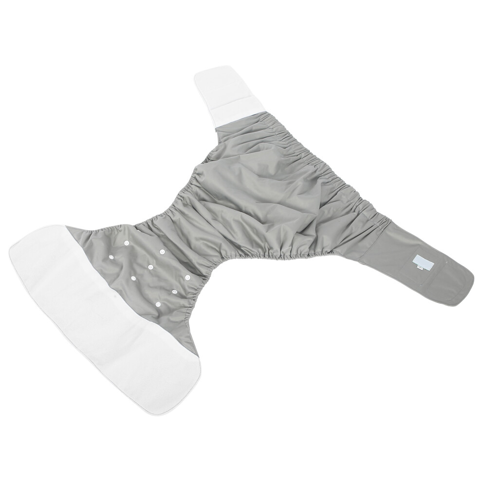 Gray Adult Washable Diaper Reusable Incontinence Nappy Pants 90-150Cm
