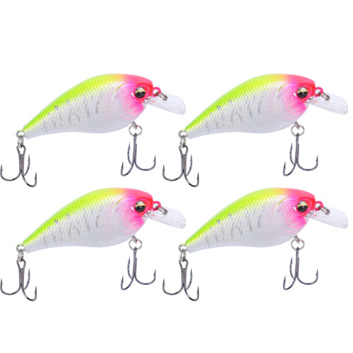 4 Stück Kunststoff Minnow Crank Rock Köder Baits 7cm für das Angeln 1