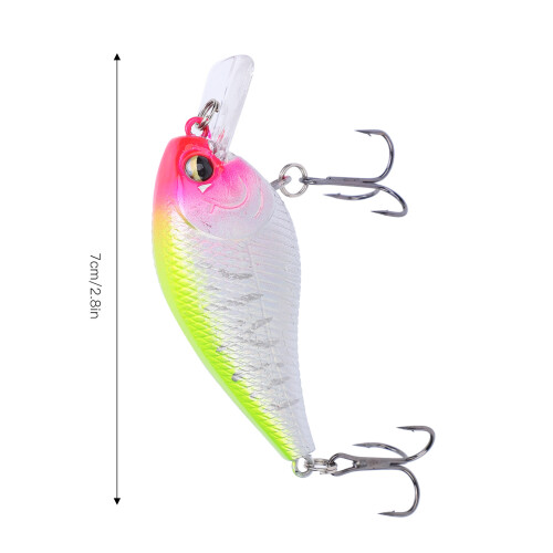 4 Stück Kunststoff Minnow Crank Rock Köder Baits 7cm für das Angeln 2