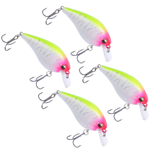 4 Stück Plastik-Minnow-Crankbait, 7 cm, 68 g Angelköder