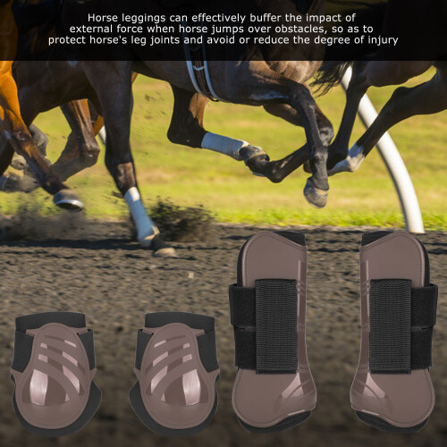 Horse Legguard PU Neoprene Buffer Brown M Size Protect & Buffer 2