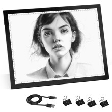 DONPODER A3 Light Box Portable LED Light Board for Diamond Painting, 10 Brightness Levels,Durable & Lightweight for Tracing and Crafts(42 x 32 cm)