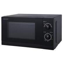 Sharp R20DKM 20L Solo Microwave Oven, 800W, Black