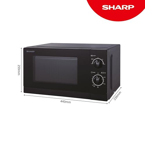 Sharp Sharp R20DKM 20L Solo Microwave Oven, 800W, Black 1