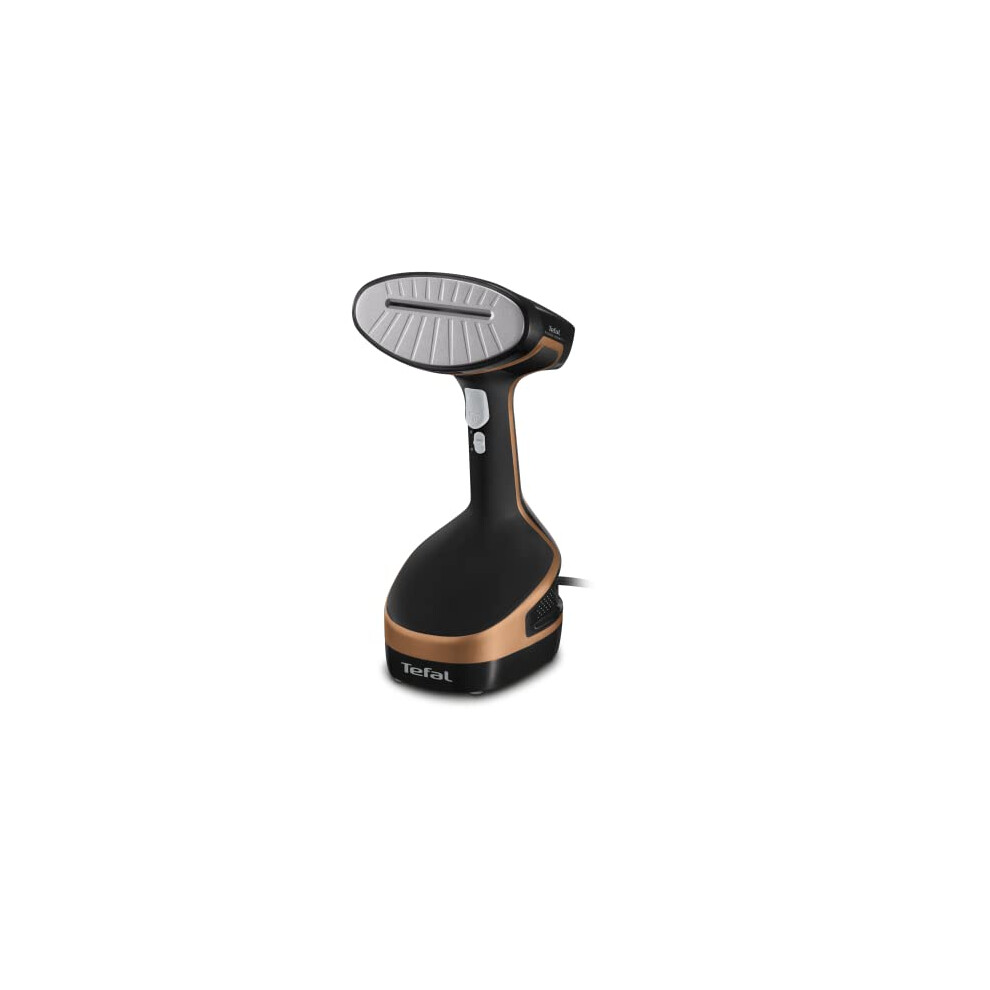 Tefal Access Steam+ Handheld Clothes Steamer, 1600W, 26 G/Min Steam, No Ironing Board Needed, 2 Steam Levels, Sanitising Steam, & Rose Black/Gold