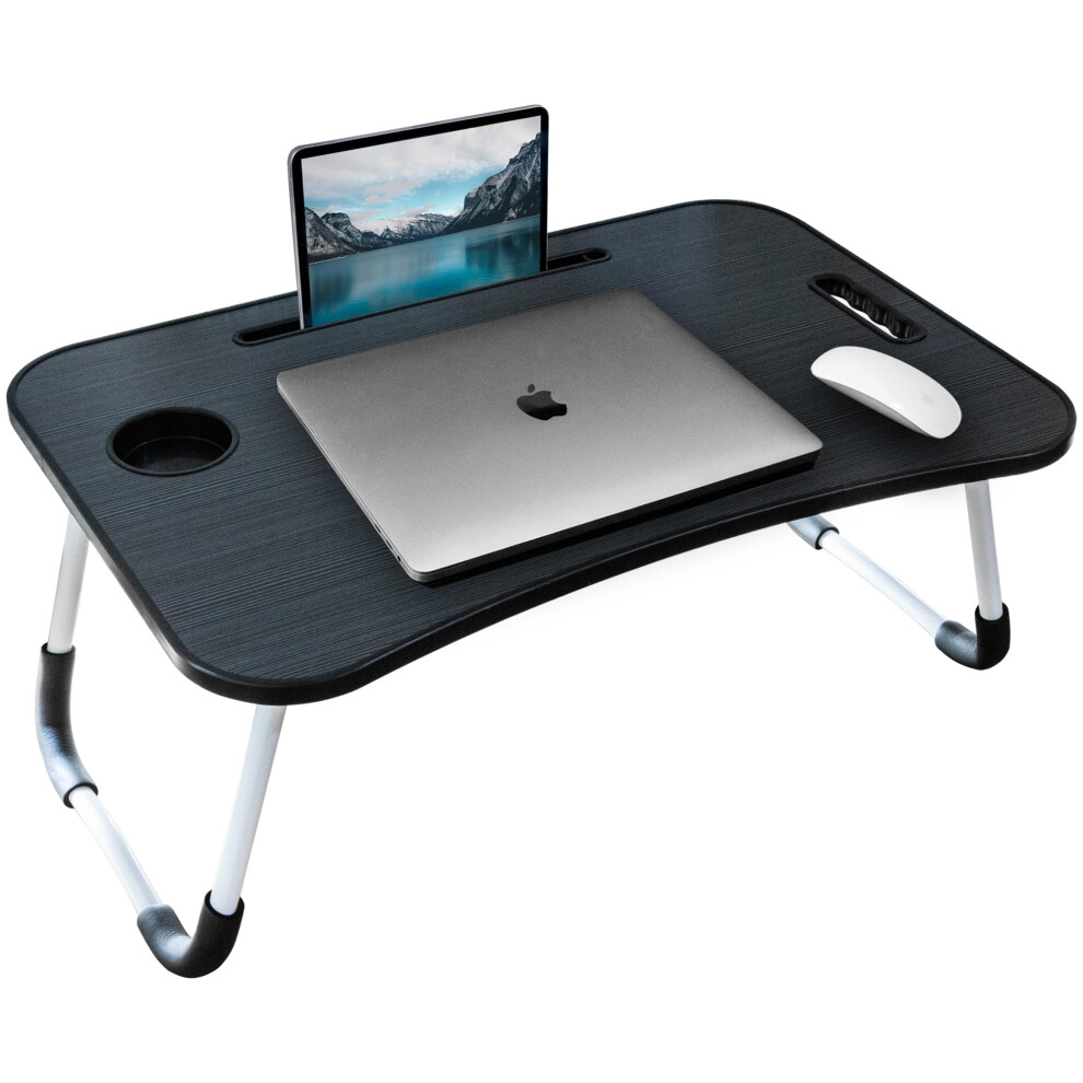 Laptop Desk, Laptop Bed Table With Foldable Legs & Cup Slot, Reading Holder Notebook Stand Breakfast Bed Tray Book Holder For Sofa, Bed, Terrace, 8000002062022