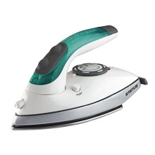STATUS Tuscan Travel Iron, Clothes Steam Iron, 1100W Dual Voltage, White/Green, TUSCANIRON1PKB4