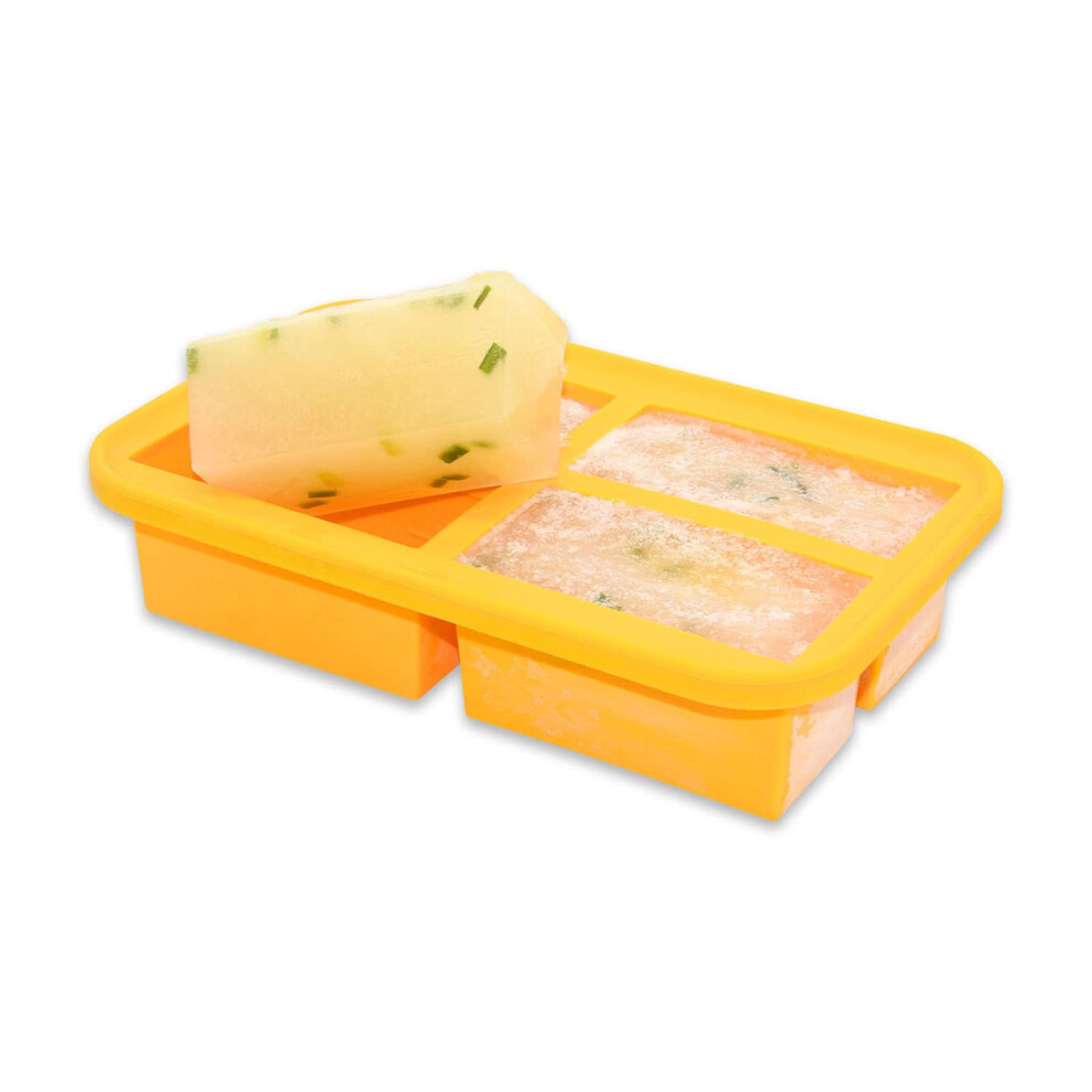 Extra-Large Silicone Freezing Tray With Lid, Baby Food Freezer Trays, Soup Freezer Containers, Large Ice Cube Tray For Soup Sauce Meal Prep, 300Ml Bangp