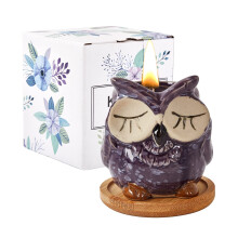 Kinforse Elegant Owl Design Lavender Scented Candle | Aromatherapy Candle Gift Set for Women, Birthday Gifts for Her | Thoughtful Birthday,