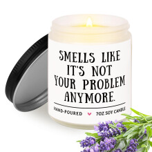 Leebbsin Funny Retirement Gifts, Leaving Gifts for Colleagues Women Men-Handmade Lavender Scented Soy Wax Candle- Leaving Presents for Colleagues,
