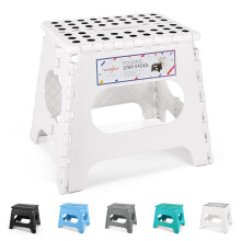 HOUSE DAY 11 Inch Folding Step Stool for Kids- Heavy Duty Plastic Step Stool for Adult Foldable Stool Sturdy Kitchen Step Stool Skid Resistant Folding