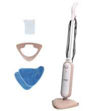 Russell Hobbs Steam & Clean Upright Steam Mop in Blush Pink, 1.4kW 350ml Water Tank with Removable Filter, Free 2 Year Guarantee, 5m Cord & Kills