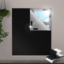 Valquid Blackout Blind, 300?145cm Portable Blackout Blinds Stick on Blinds for Windows, Temporary Blackout Curtains Suitable for Cutting any Size