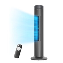 Pelonis 30-Inch Advanced Bladeless Tower Fan with Remote Control, 3 Adjustable Speeds, Ultra-Quiet Cooling, 7-Hour Programmable Timer - Perfect for