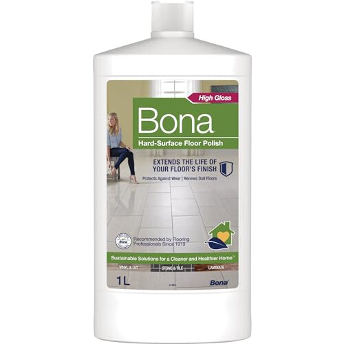 Bona Hard-Surface Floor Polish, Gloss, 1 Litre