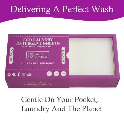 Green Limitless Eco Laundry Detergent 120 Sheets (Loads) with A Lavender Scent 2
