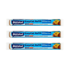 3 x EasyCut Aluminium Foil Refill Rolls, Extra Tear & Heat Resistant - 30cm x 15m - Perfect for Grilling, Baking, Roasting, Wrapping, Freezing,