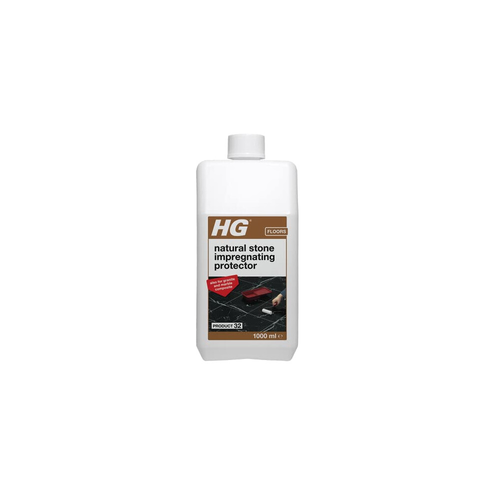 Hg Natural Stone Impregnating Protector, Product 32, Colourless Protective Layer Coating For Marble, Limestone, Sandstone & Granite, Repels Dirt,