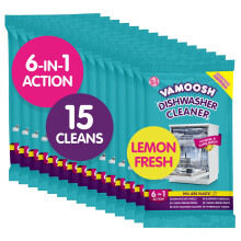 Vamoosh 6 in 1 Dishwasher Cleaner 15 Cleans - Deep Cleaner, Limescale Remover, Odour Eliminator, Grease Remover - Deep Clean Performance with Natural
