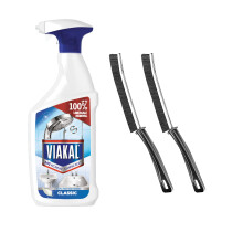 Limescale Remover Spray Bundle: Heavy Duty Limescale Remover Bathroom Cleaner Spray with Bonus 2 Crevice Cleaning Brushes - Ideal for Limescale