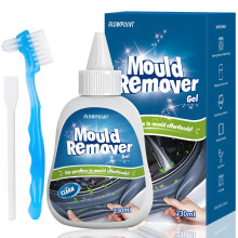 GLOWPOINT Mould Remover Gel, Large Capacity 230ML Black Mildew Remover with Brush, Household Mould Cleaner for Washing Machine, Bathroom, Kitchen