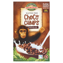 Nature's Path Organic Gluten Free Cereal, EnviroKidz Chocolate Breakfast Cereal, Choco Chimps, Pack of 4 x 284 g