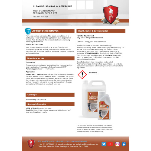 LTP Rust Stain Remover - Non-caustic formula (1L) 2