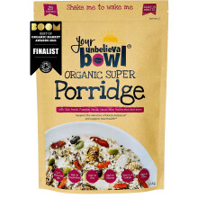 Your UnbelievaBowl - Organic Super Porridge / Overnight Oats, 1.4kg, 25% Superfoods, 28 Servings, 71p Per Serving, Gluten Free Oats, Chia, Hemp &