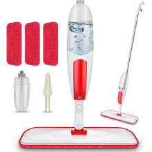 TRAV-ROUND Spray Mops for Cleaning Floors with 3pcs Washable Pads, Spray Floor Mop with 550ML Refillable Bottle Dry Wet Microfibre Flat Mop for