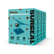 Surreal Cocoa - High Protein Cereal - Zero Sugar- Healthy Plant Based Cereal - High in Fibre - Low Carb - Gluten Free - Vegan - 13g of Protein, 0g of
