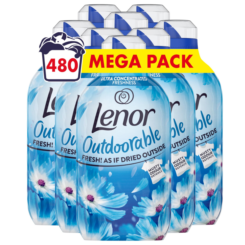 Lenor Outdoorable Fabric Conditioner 480 Washes (8X60), Spring Awakening - Ultra Concentrated Freshness