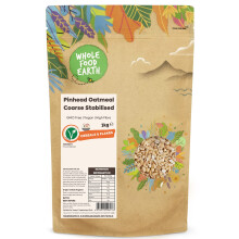 Wholefood Earth Pinhead Oatmeal Coarse Stabilised 3 kg | GMO Free | High Fibre