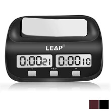LEAP Chess Clock Digital Chess Timer Professional for Board Games Timer with Alarm Function (Official Store) Black