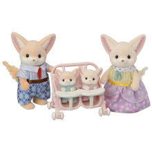 Sylvanian Families Fennec Fox Family - dollhouse playset 5696, Flesh