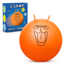 CKB LTD Extra Large Giant Retro Space Hopper for Adults - Inflatable Includes Foot Pump Holds up to 100kg Extra Large 75cm - Orange