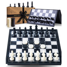 Jaques of London Magnetic Chess Set | Travel Chess Set | Folding Chess Board and Chess Pieces | Quality Chess Sets | Since 1795