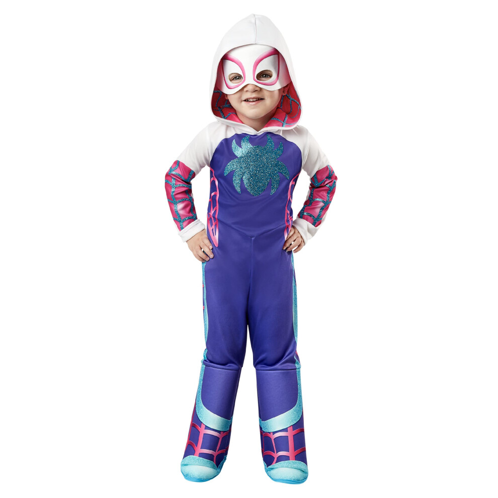 Rubies Official Marvel Spidey And His Amazing Friends Ghost Spider Deluxe Toddler Costume, Age 3-4 Years Halloween Halloween
