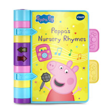VTech Peppa Pig: Peppa's Nursery Rhymes, Official Peppa Pig Book with Nursery Rhymes, Wipe-Clean Pages, Lights, Songs & Sound Effects, Interactive Toy