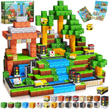 Magnetic Blocks - 150PCS Magnetic Building Blocks Road Forest Cubes Toys for Montessori Toddler Birthday Gifts -STEM Sensory Construction Toys for