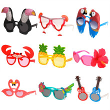 Ocean Line Luau Party Sunglasses - 9 Pairs Funny Hawaiian Glasses, Tropical Fancy Dress Favors, Fun Summer Party Photo Booth Props, Novelty Party