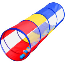 Kids Play Tunnel for Toddlers, Pop Up Crawl Through Tunnel Play Tent for Baby Infant Children or Dog with 2 Mesh Sides, Kids Tunnel Toys or Gift