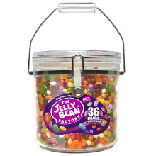 The Jelly Bean Factory, Gourmet Jelly Beans 4.2 Kg Jar - 36 Natural, Real Jelly Fruit Flavours, Retro American Sweets, Chewy Jelly Sweets for Kids,