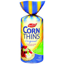 REAL FOODS Corn Thins Original 150g (PACK OF 6)